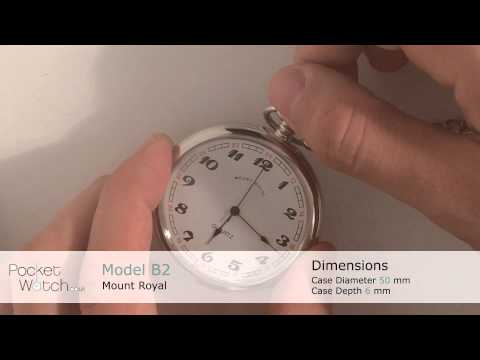 Chrome Plated Swiss Quartz Open Face Pocket Watch