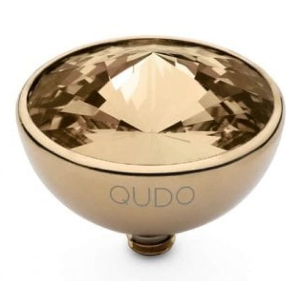 Famosa Gold 13mm Bottone Ring Top Light Colorado Topaz