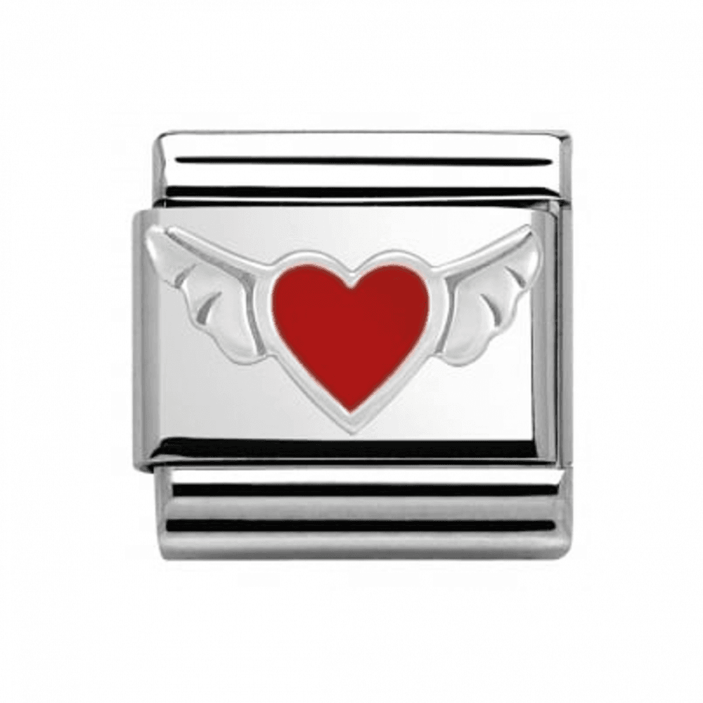 Classic Red Heart With Wings Link