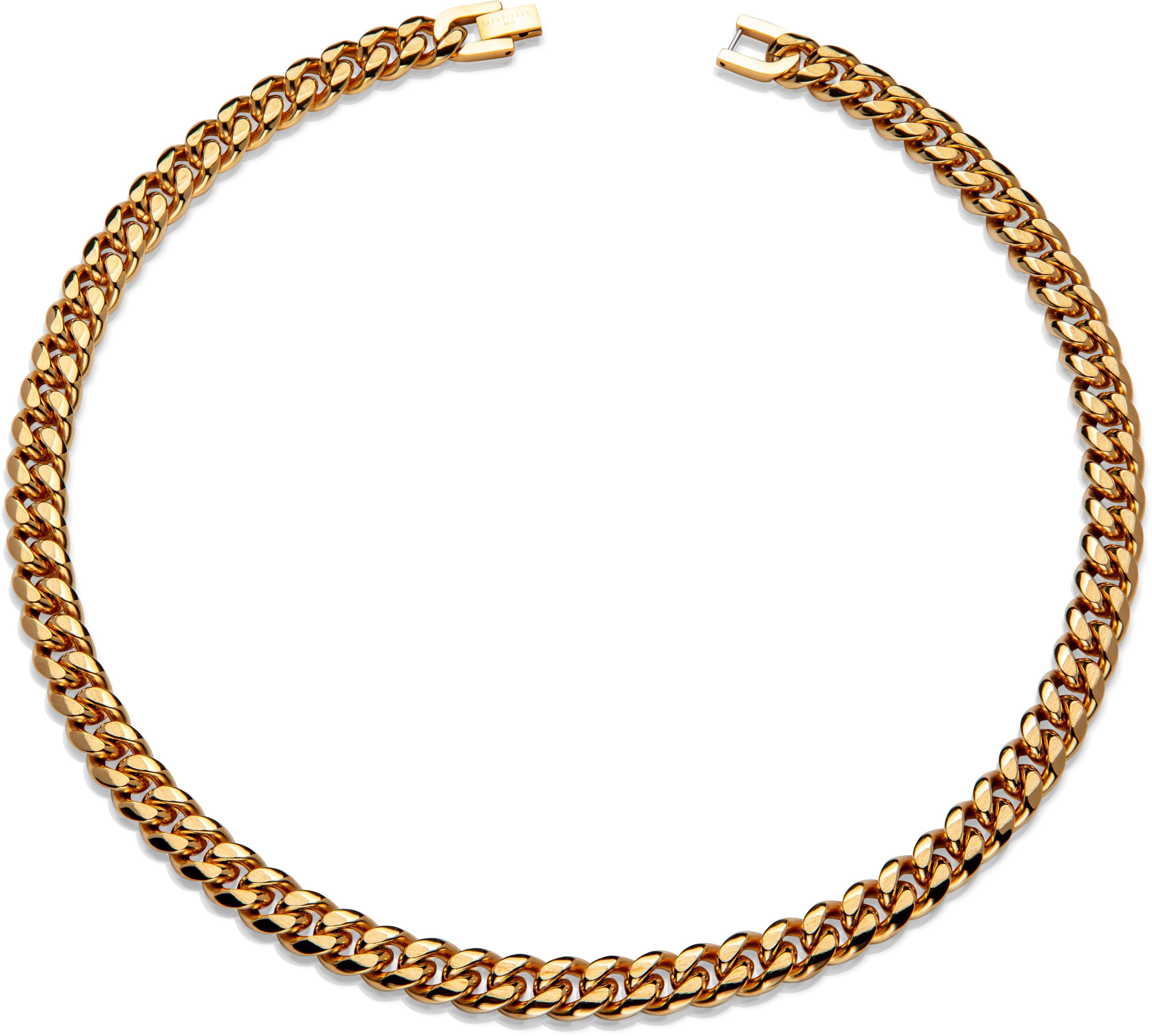 Matte/Polished Yellow IP Stainless Steel Necklace
