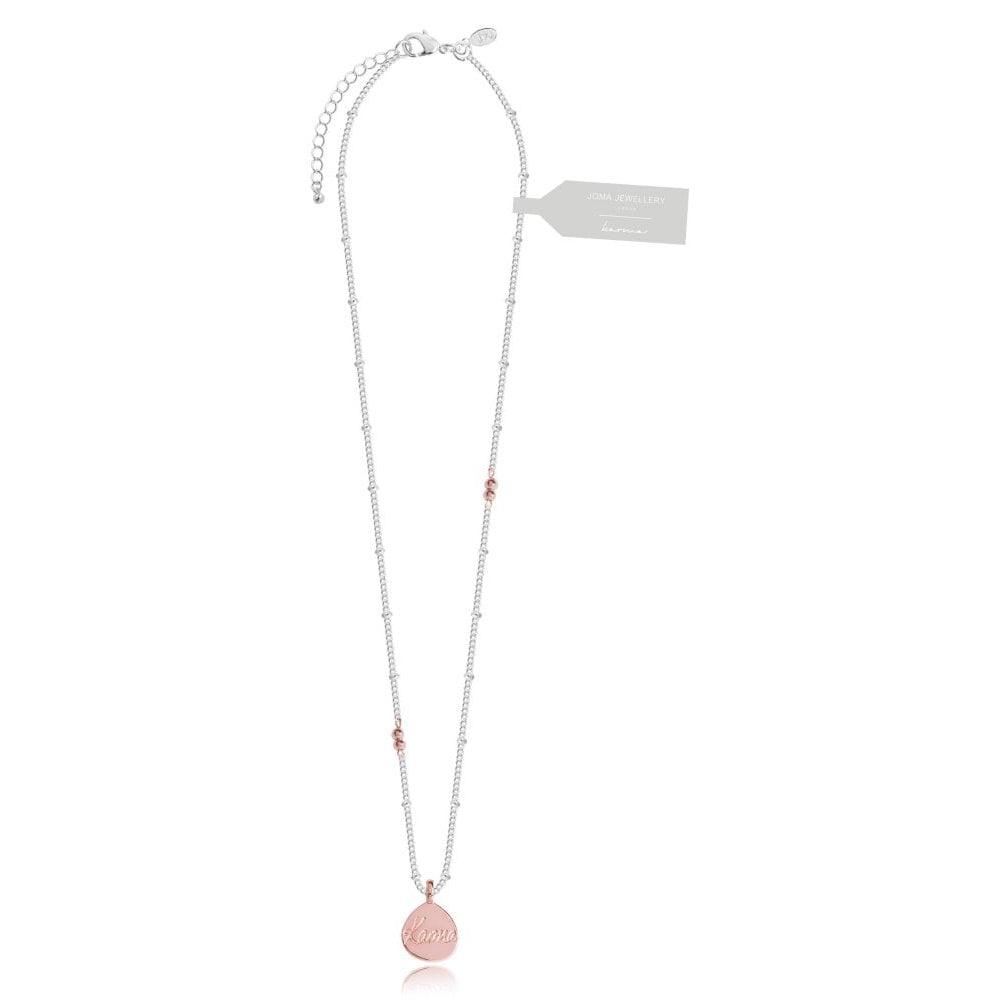 Mantra Necklace - Karma - Rose Gold