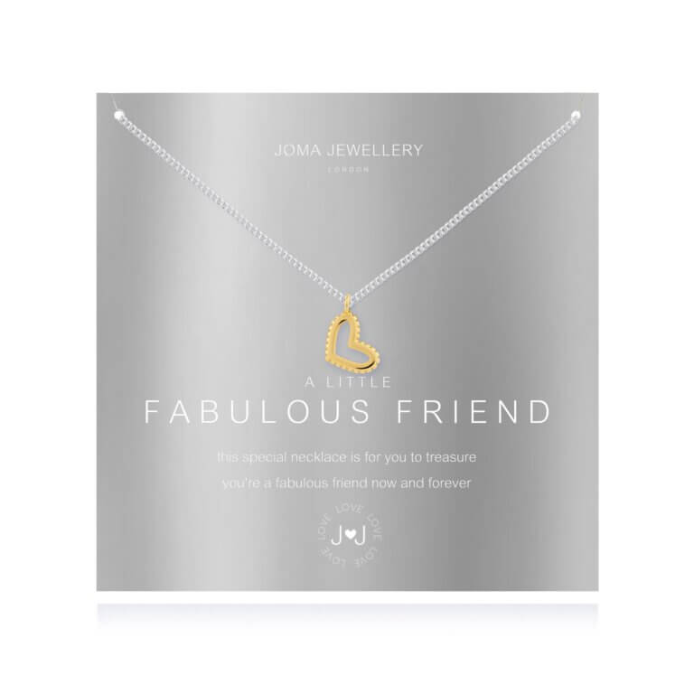 A Little | Fabulous Friend | Silver And Gold | Necklace | 46cm + 5cm Extender
