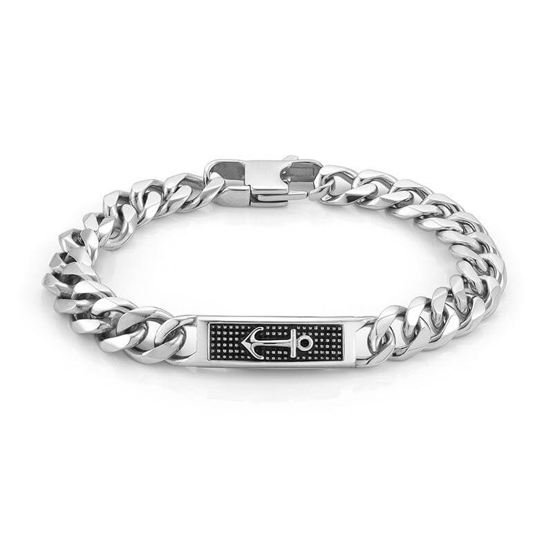 Instinct Marina Stainless Steel Anchor Mens Bracelet