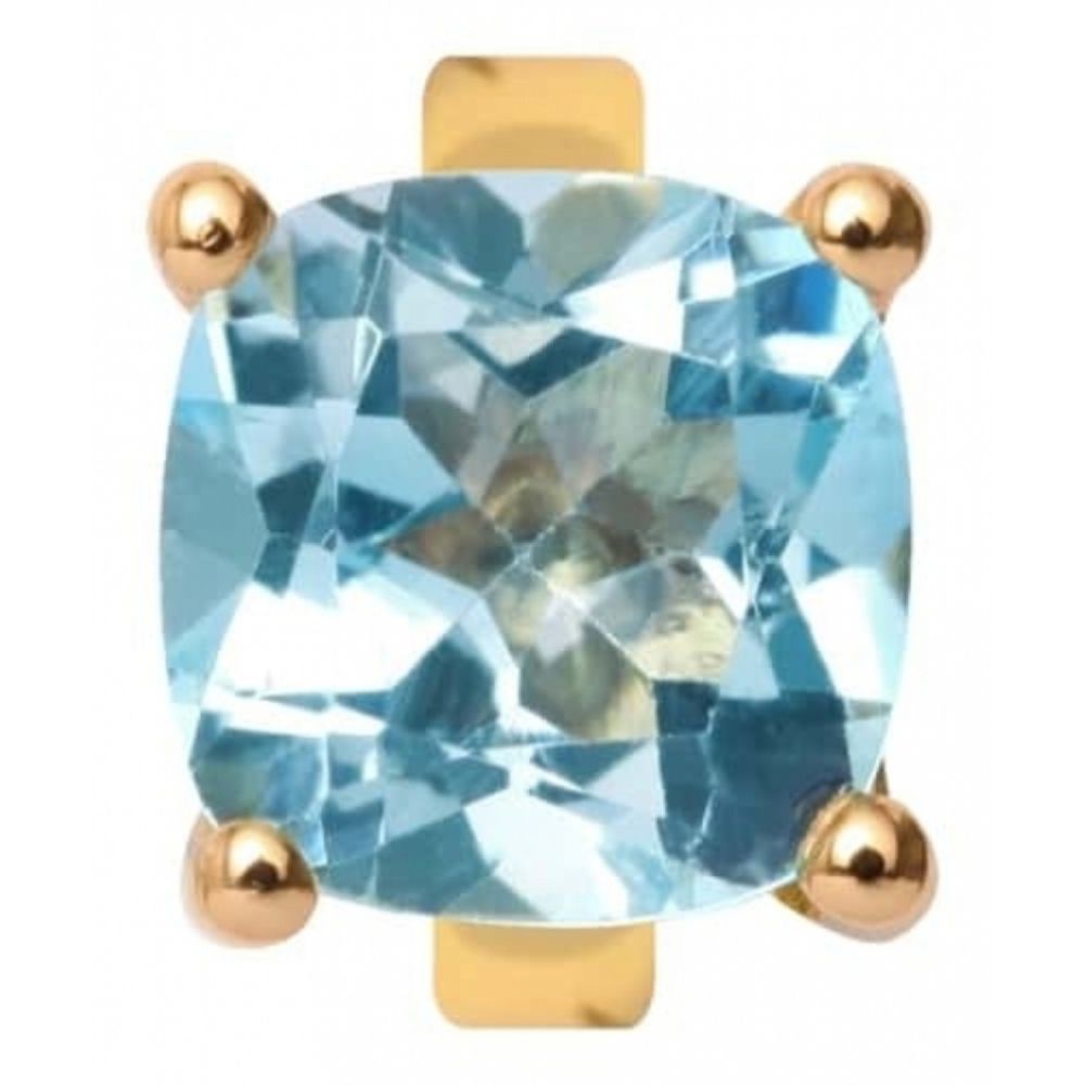 Gold Plated Light Blue Crystal Charm