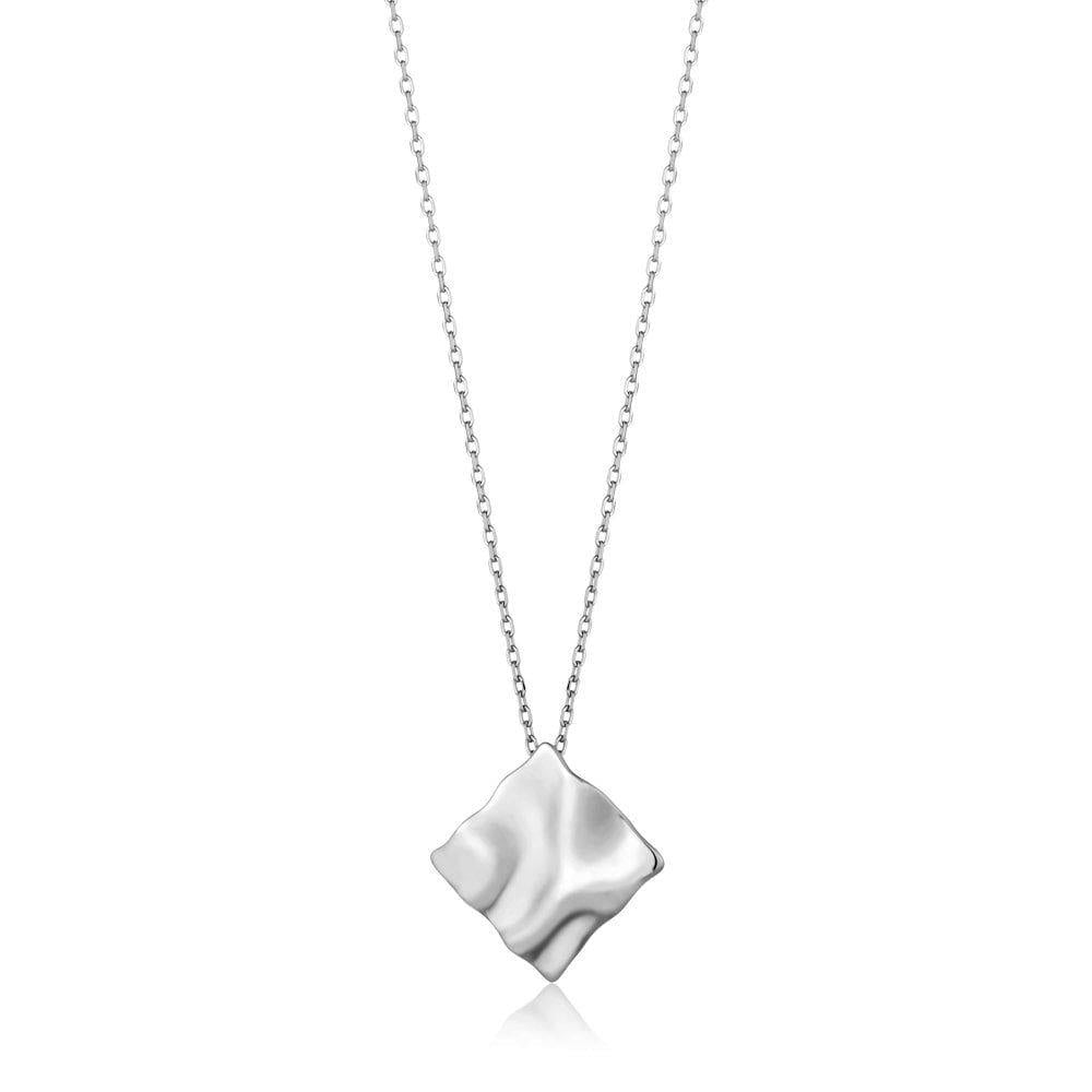 Crush Square Necklace Silver