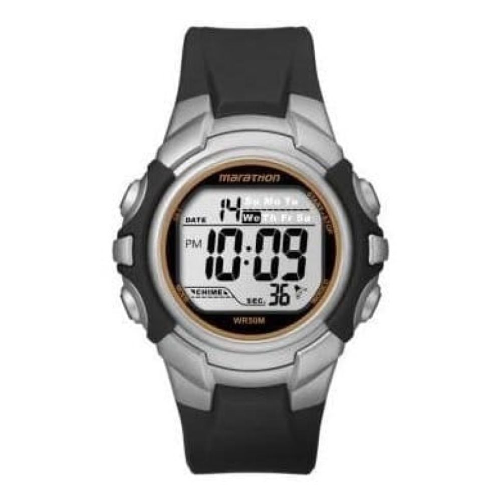 Unisex Marathon Black Resin Digital Strap Watch