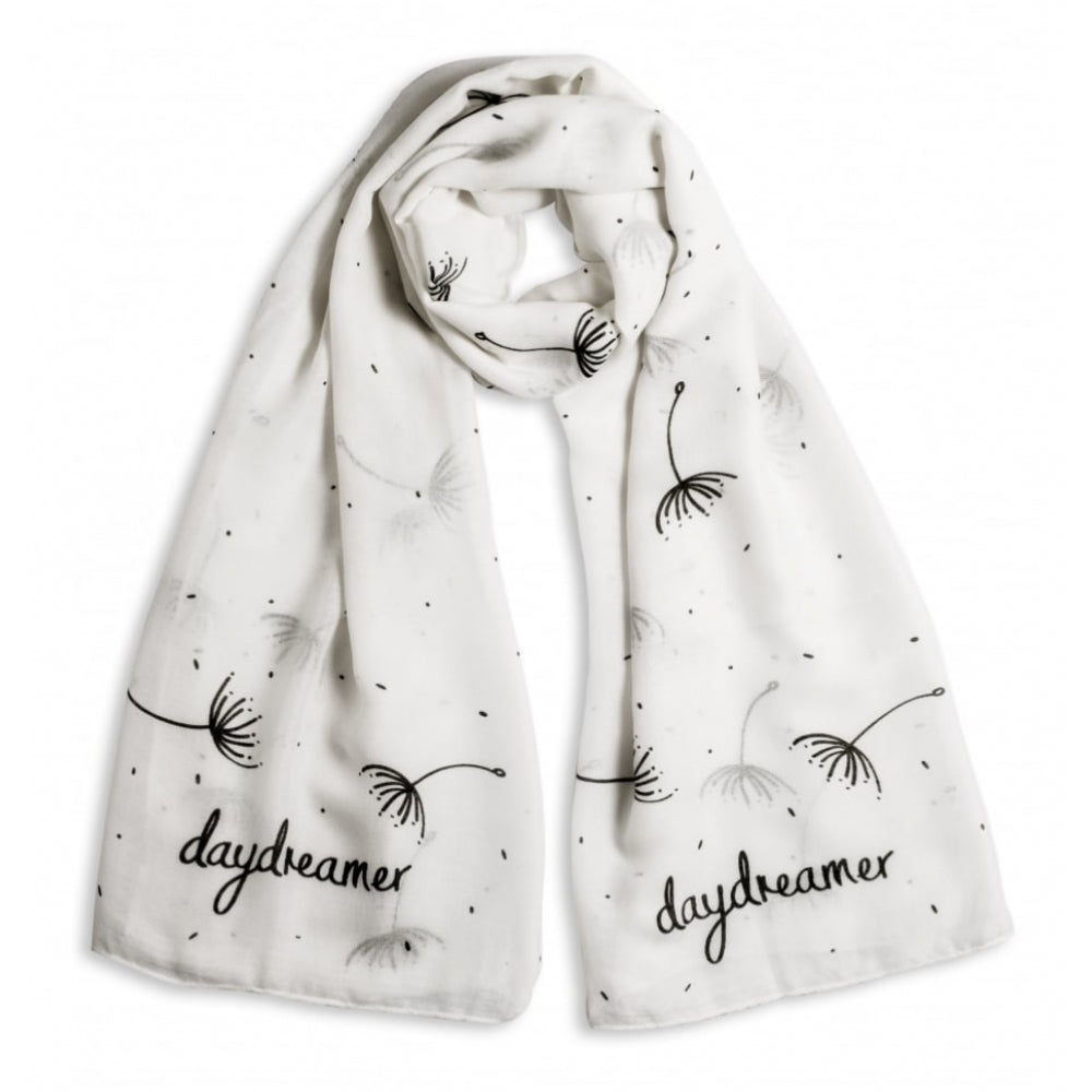 Sentiment Scarf - Daydreamer - White