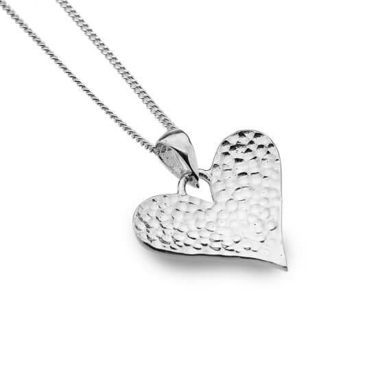 Origins Hammered Heart Pendant Necklace