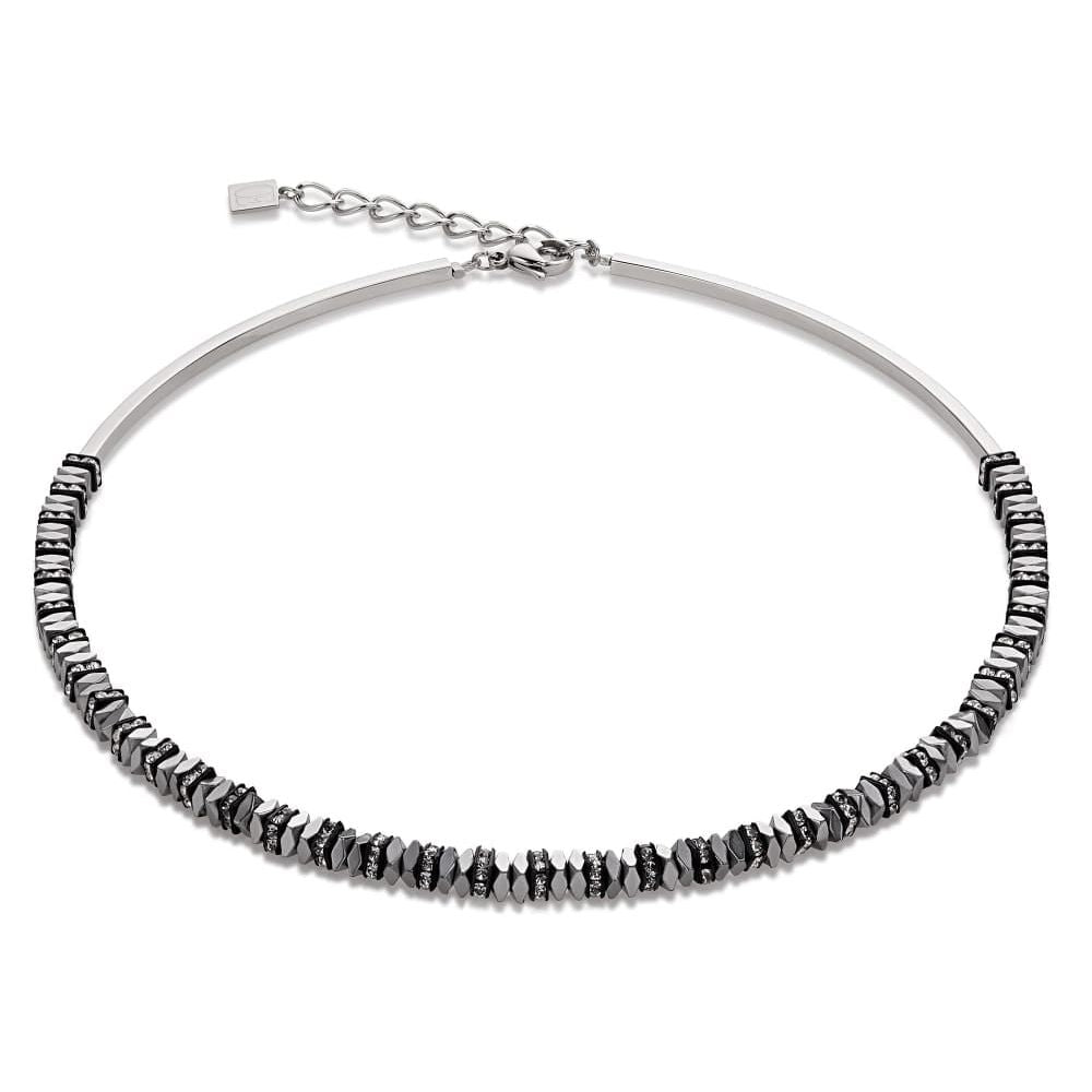 Silver Coloured Pillow Tile Necklace
