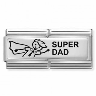 Composable Classic Double Engraved Super Dad Link