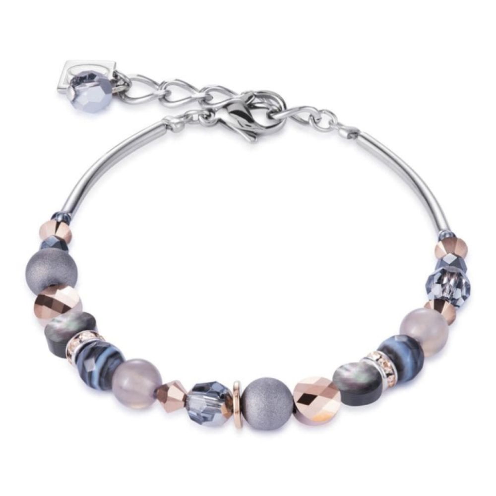 Grey & Rose Gold Crystals Bracelet