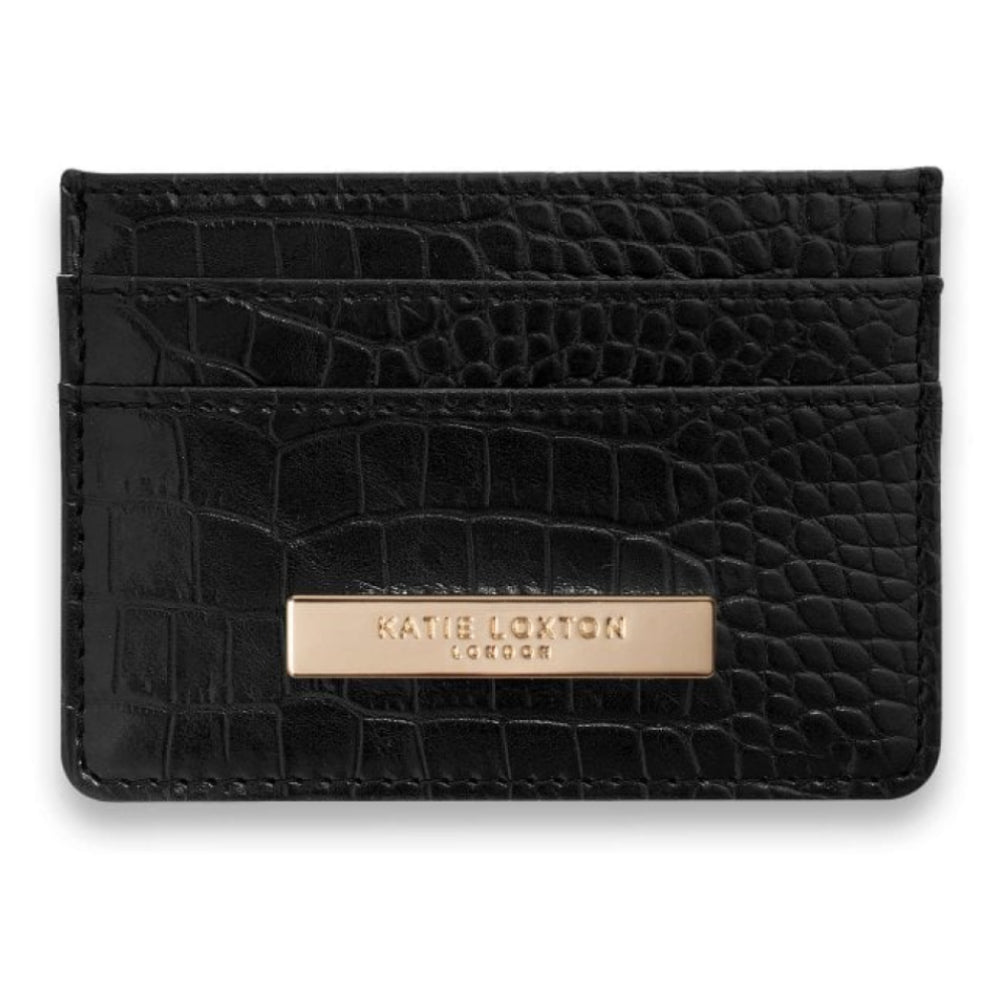 CELINE CROC CARDHOLDER - Black - 7.7x10.7x1.3cm