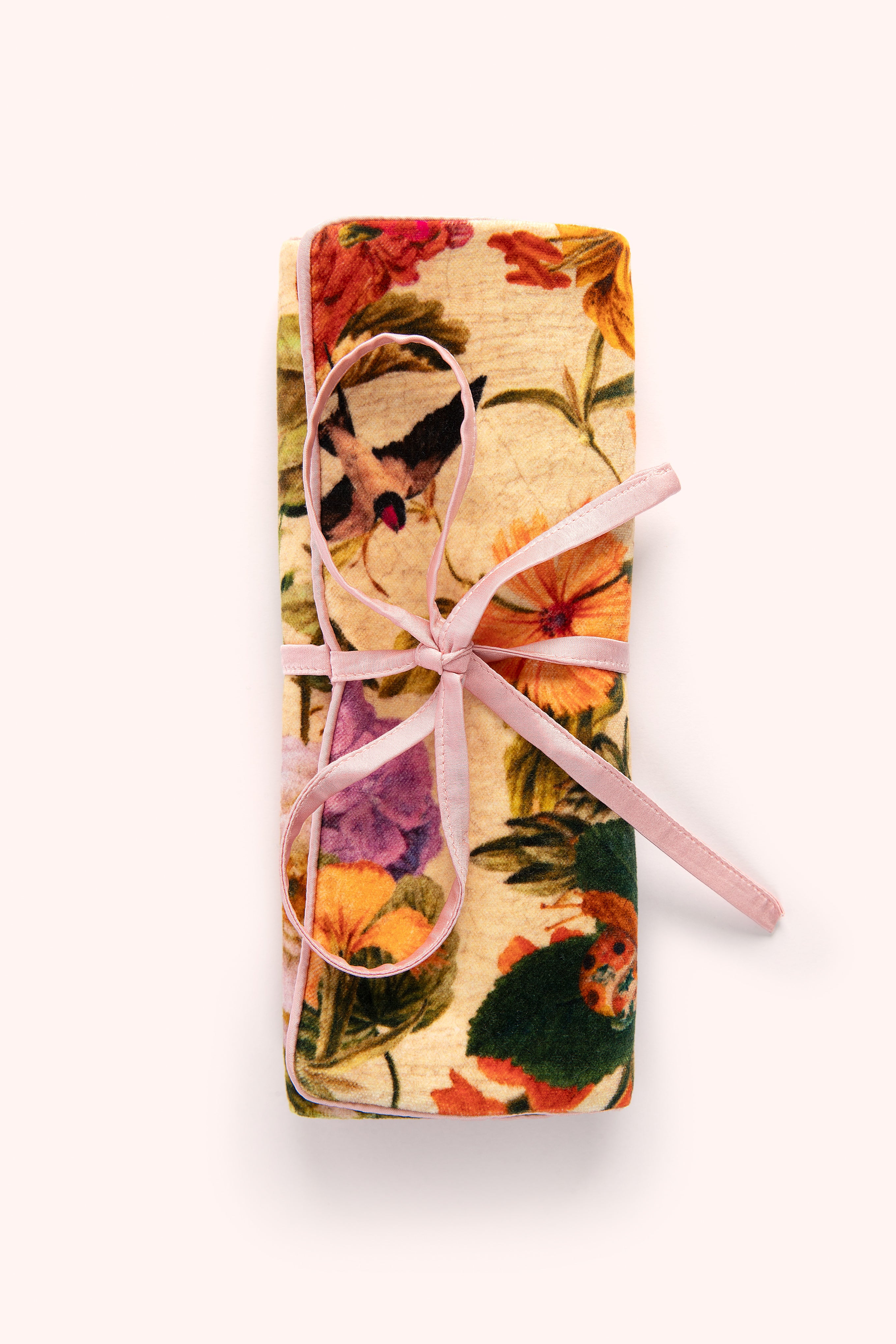 Jewellery Roll In Cream Posy