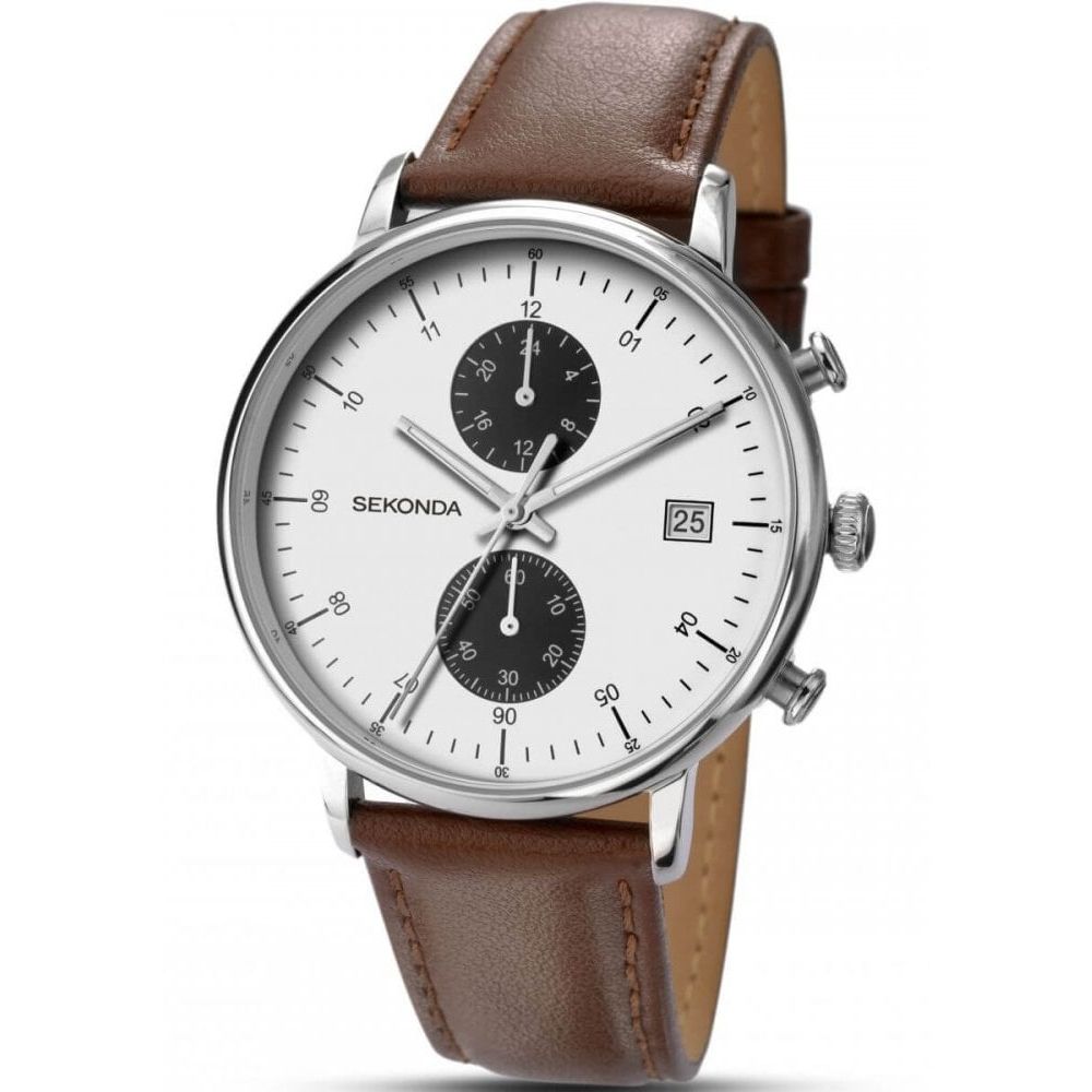 Gents Watch With Leather Strap