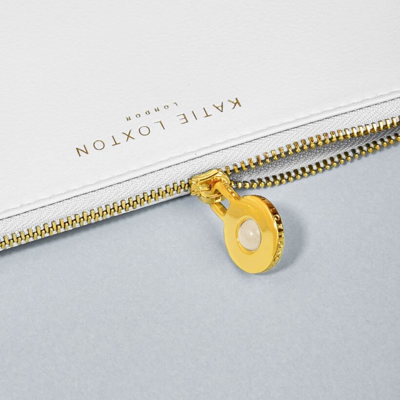 Birthstone Perfect Pouch | April | Rock Crystal | White