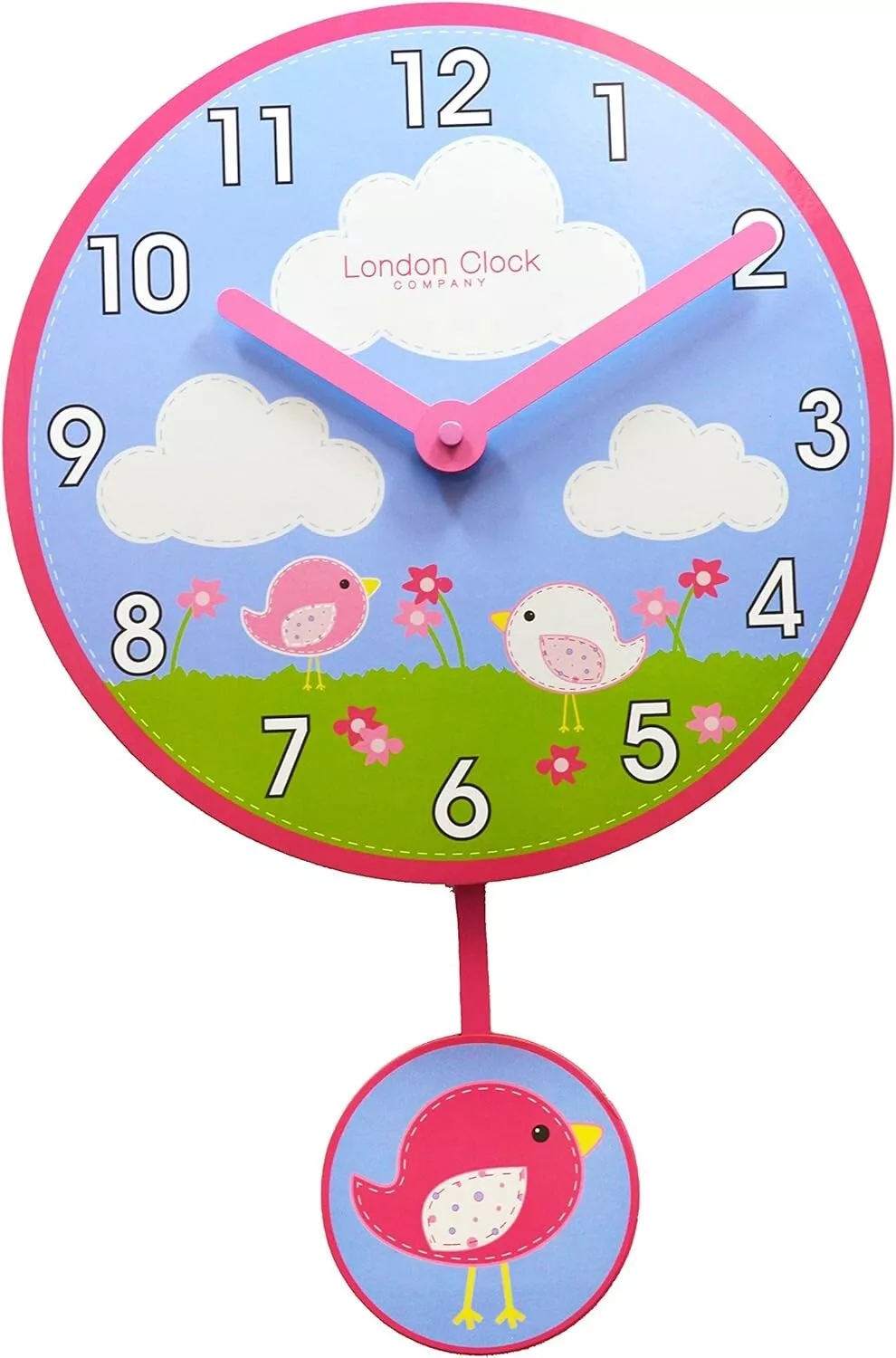 Birds Pendulum Children's Wall Clock