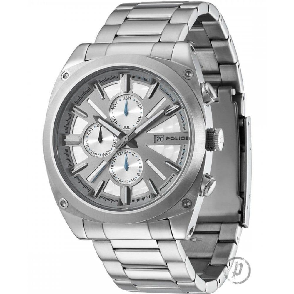 Stainless Steel Silver Dial With Bracelet Strap Enforce Chronograph Gents Watch