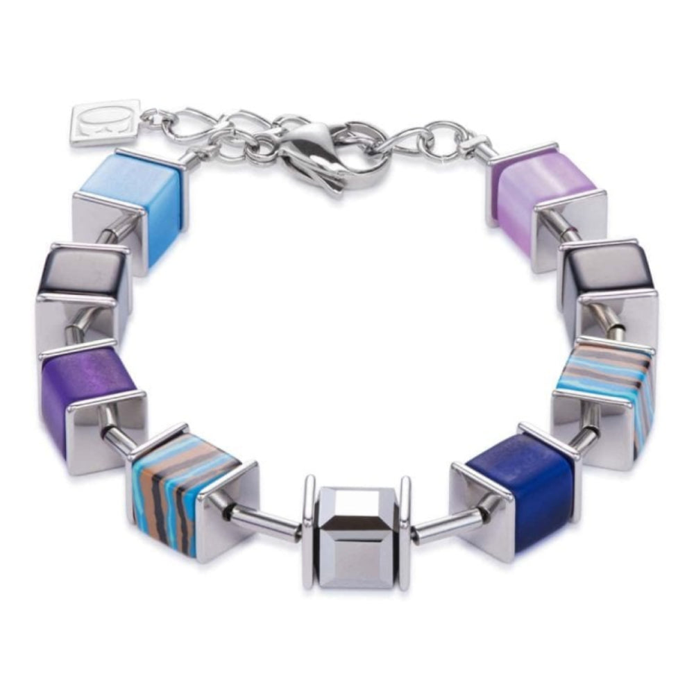 Geo Cube Blue & Violet Bracelet