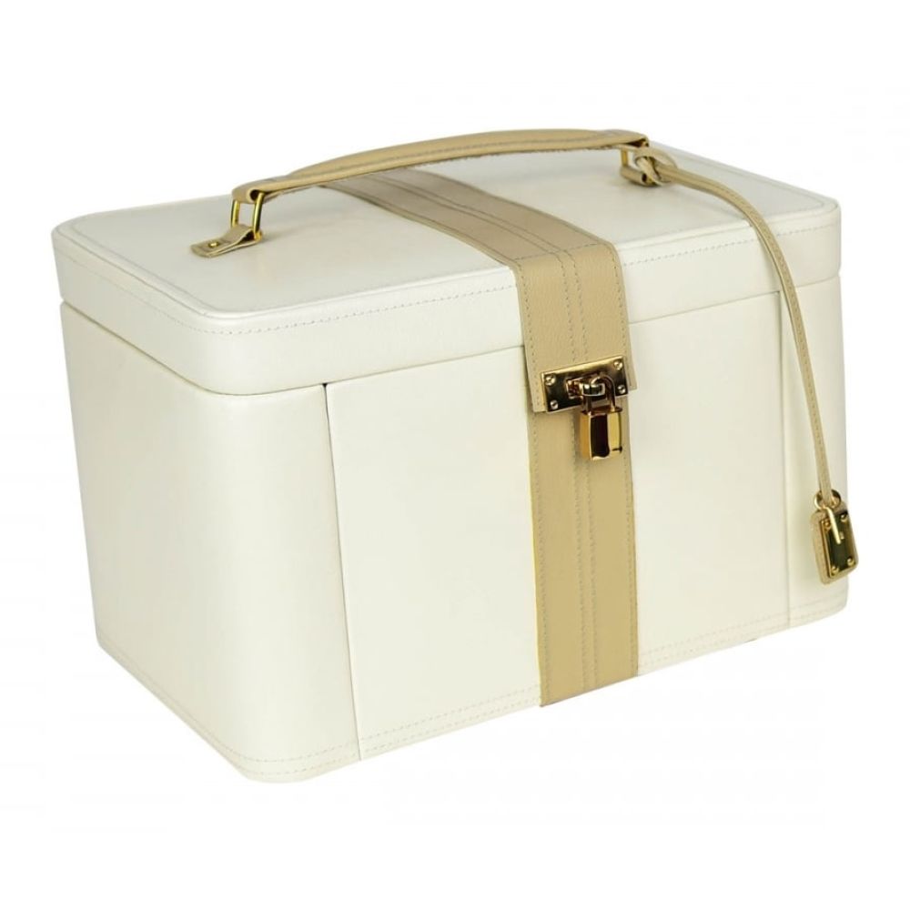 Cream & Tan Extra Large Jewellery Box