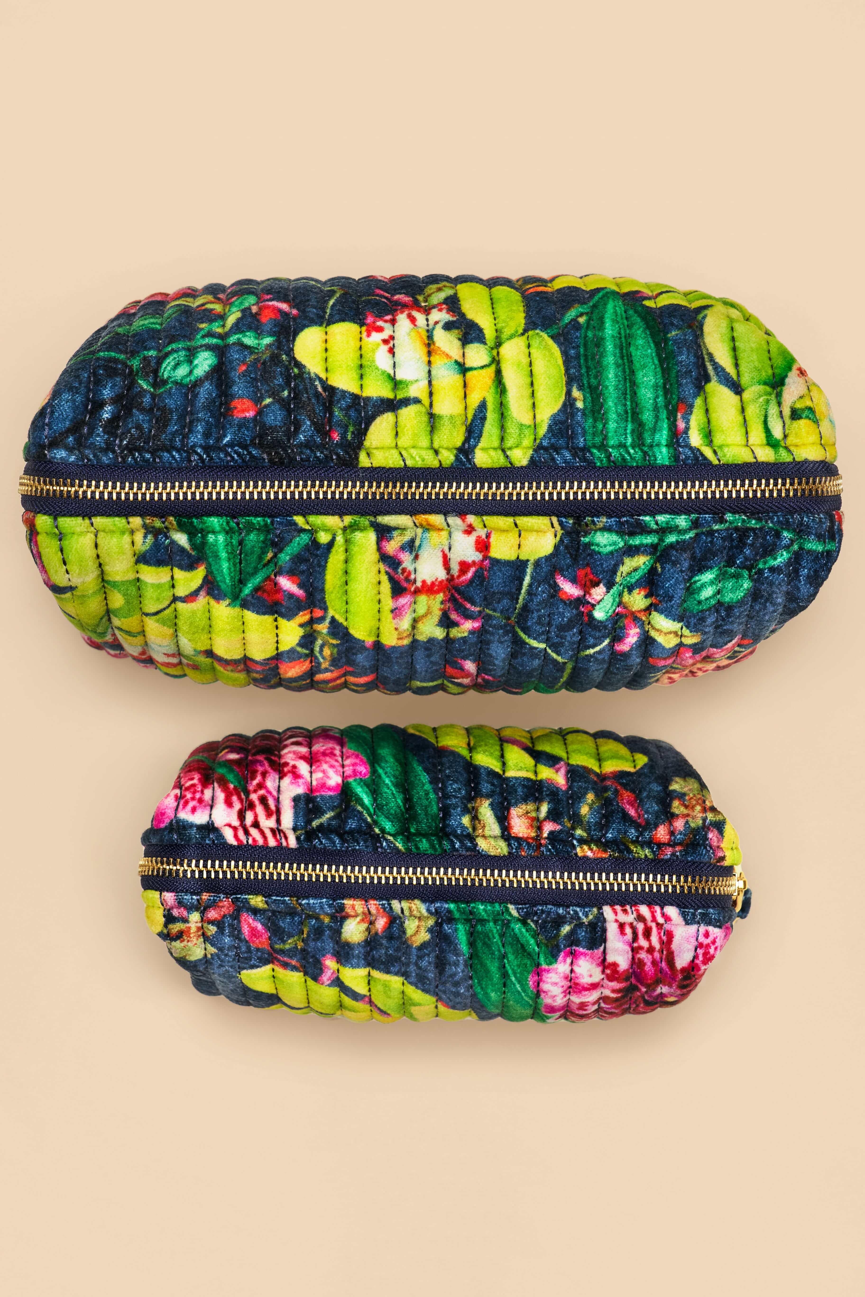 Small Quilted Vanity Bag - Exotic Evening, Ink