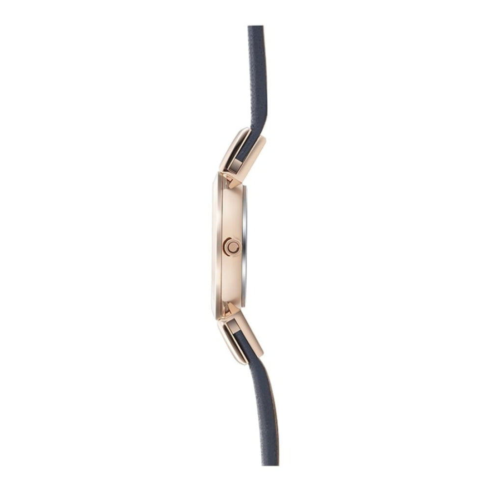 SIV - PEBBLE Rose Gold Plated Leather Calf Watch