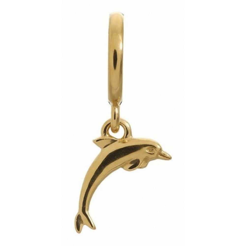 Gold Plated Dolphin Hanging Charm