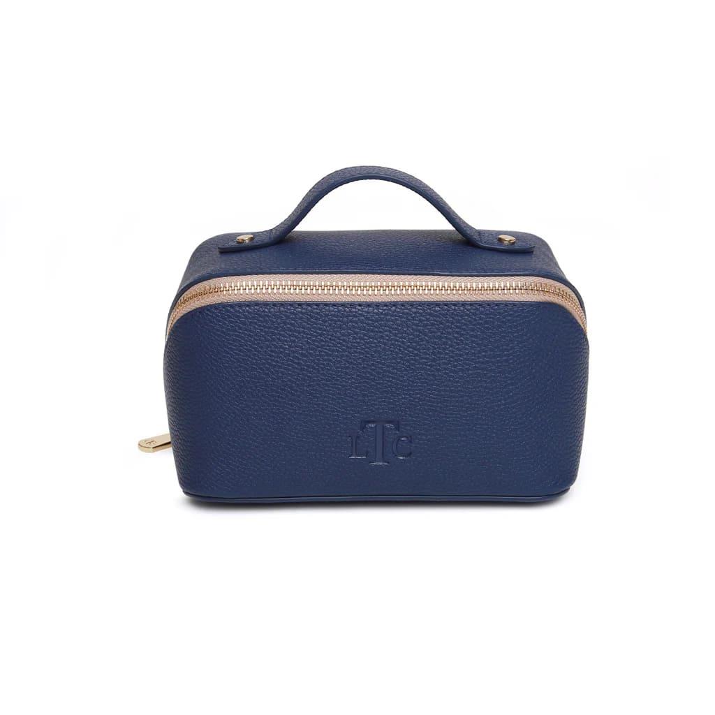 The London Train Case Co.- Navy & Stone Mini Train Case