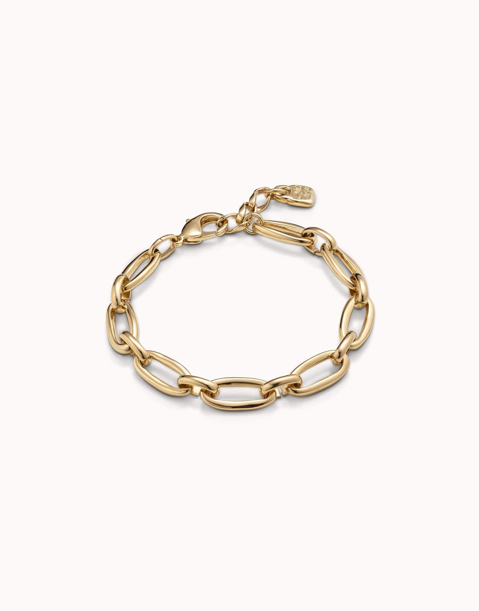 Alien Gold Plated Medium Oval Links Bracelet