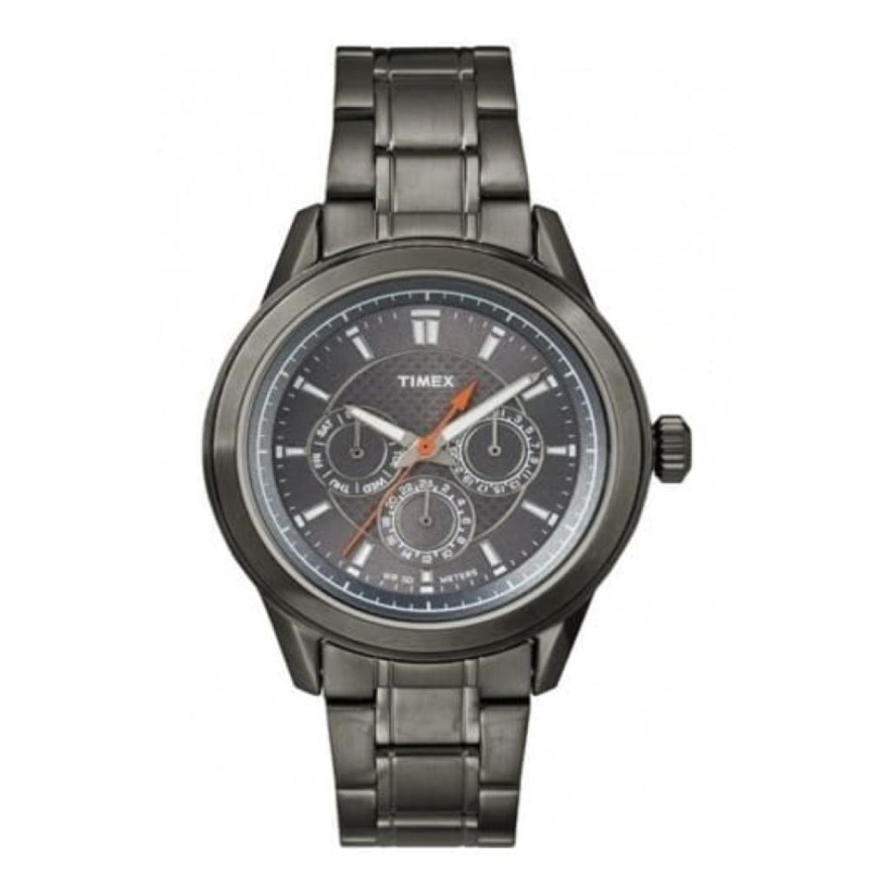 Grey Ion Plated Stainless Steel Multi functional Watch