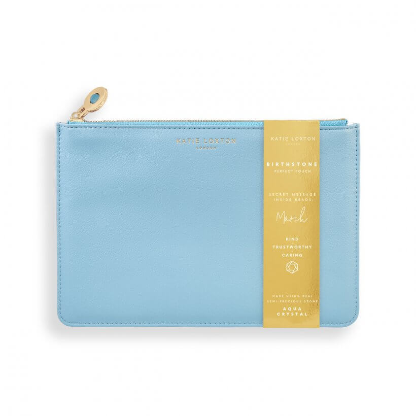 Birthstone Perfect Pouch | March | Aqua Crystal | Blue