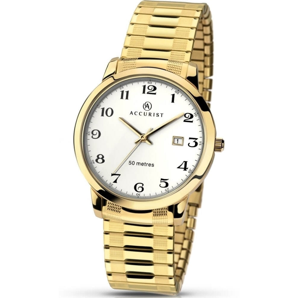 Classic Men's Gold Plated Bracelet Watch