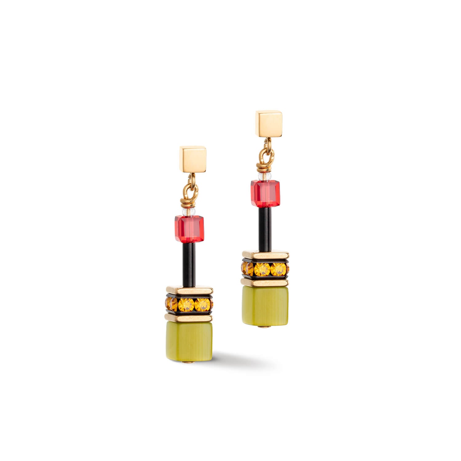 GeoCUBE Multicolour Indian Summer Earrings With Stickpin