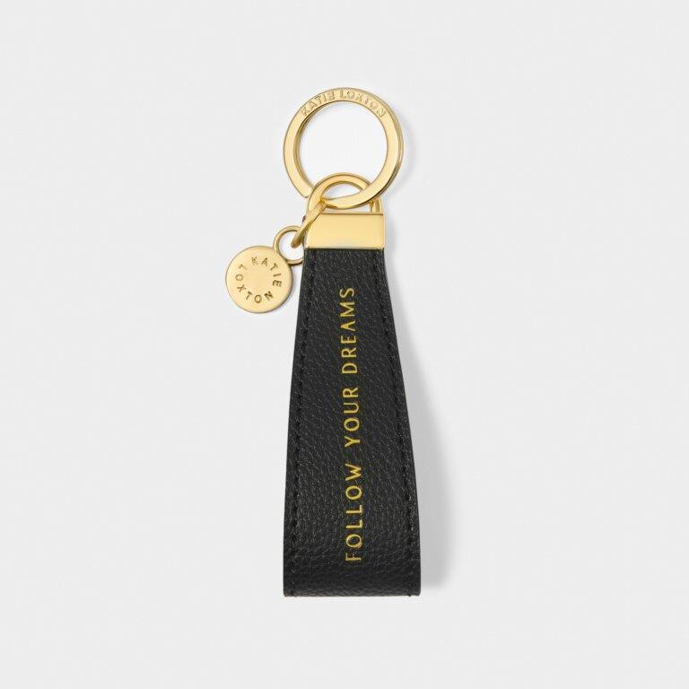 Sentiment Loop Keyring - Follow Your Dreams - Black