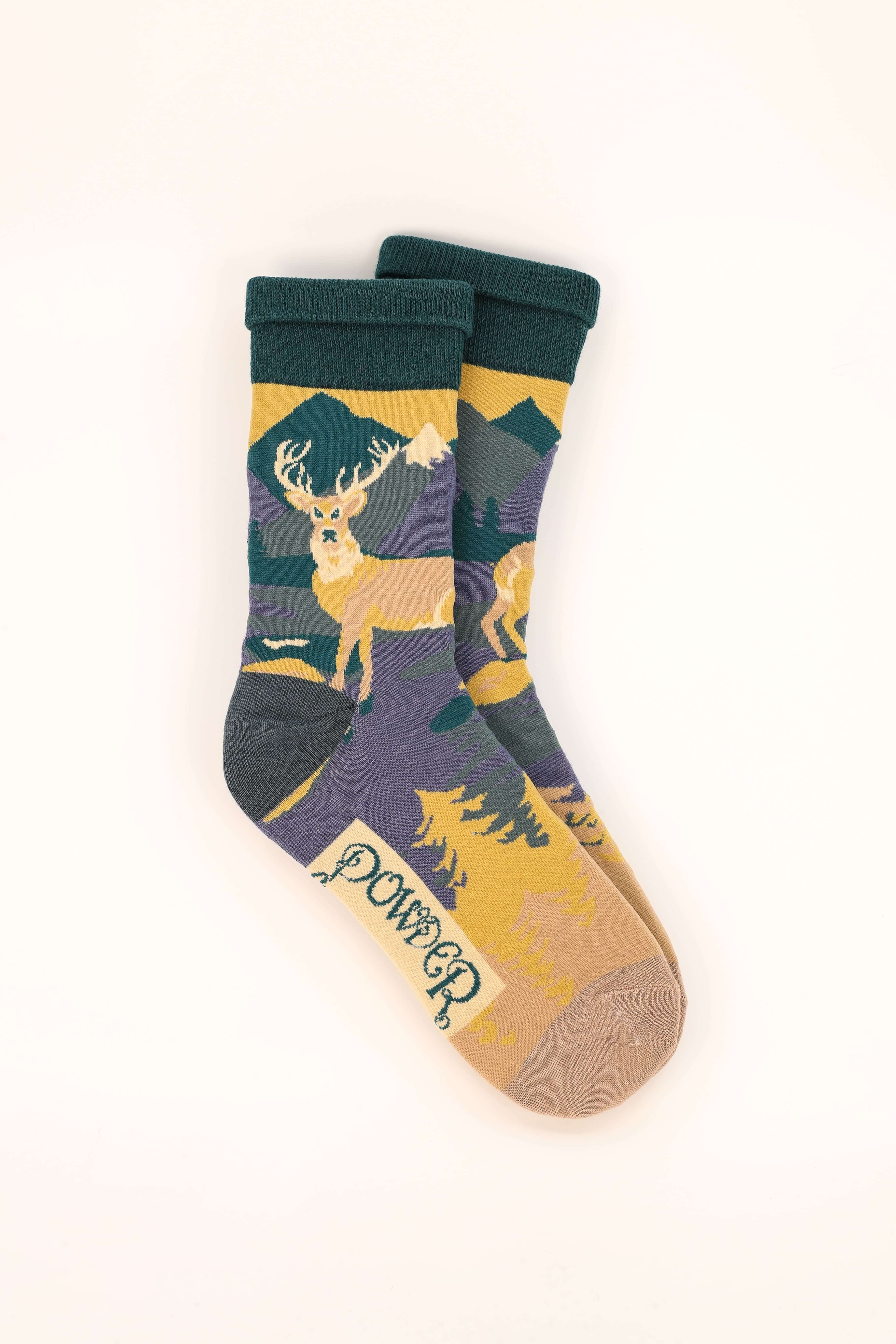 Men's Stag Scene Socks- Teal
