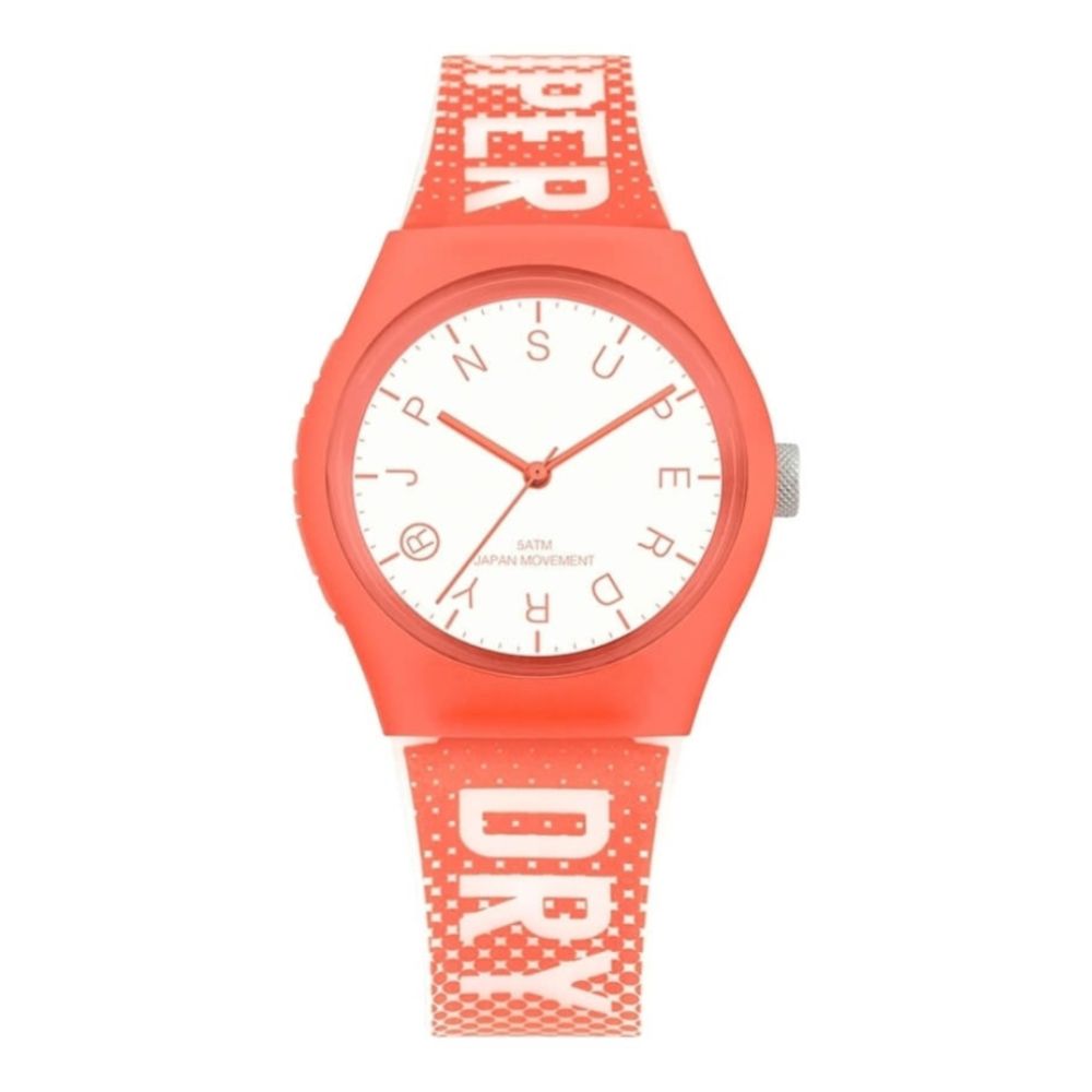 Urban Festival Glow White Dial With Pink Silicone Printed Strap