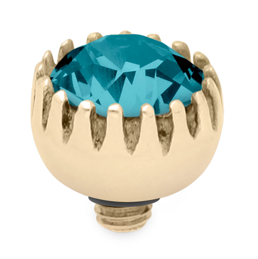 London Small (G/P) 8mm Blue Zircon Top