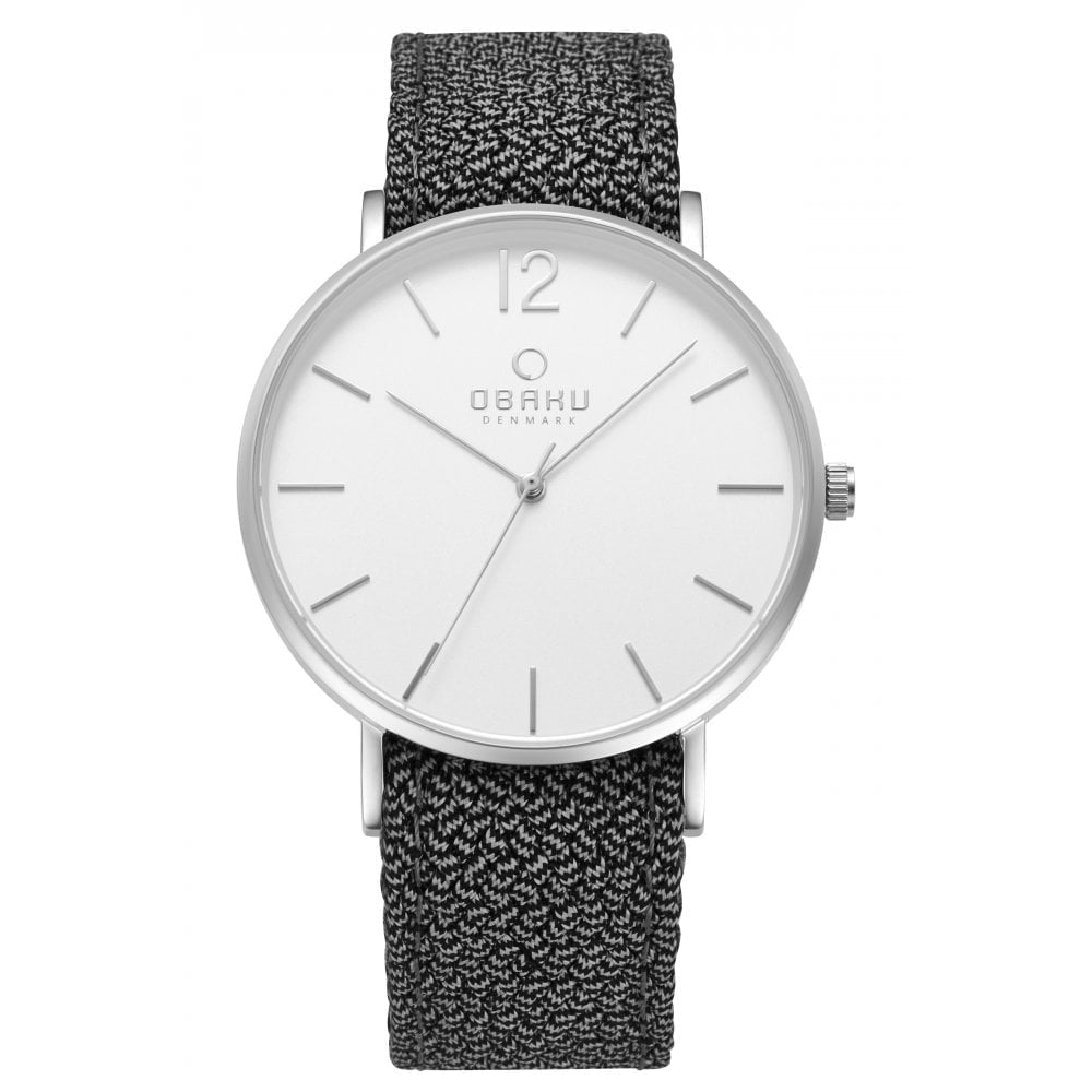 MARK - TURN Stainless Steel White Dial & Nylon Strap Gents Watch