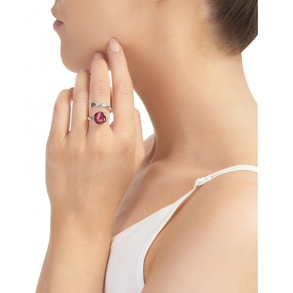 Silver Ring (Adjustable) - Poppy - Round