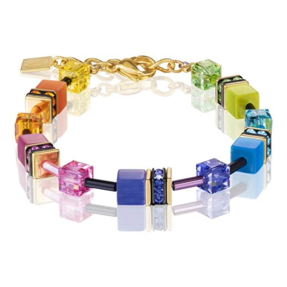 Geo Cube Multicolour Rainbow Bracelet