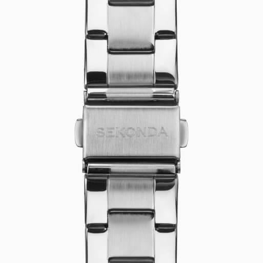 Silver Case With Green Dial & Stainless Steel Bracelet Mens Watch