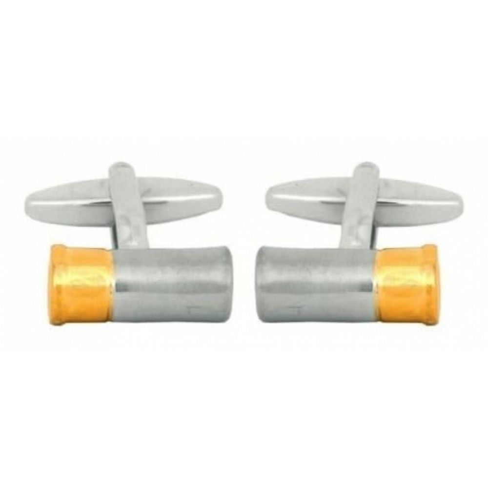 Gun Cartridge Two Tone Cufflinks