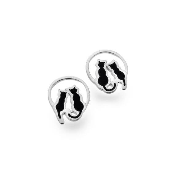 Moonlight Cat Studs Earrings
