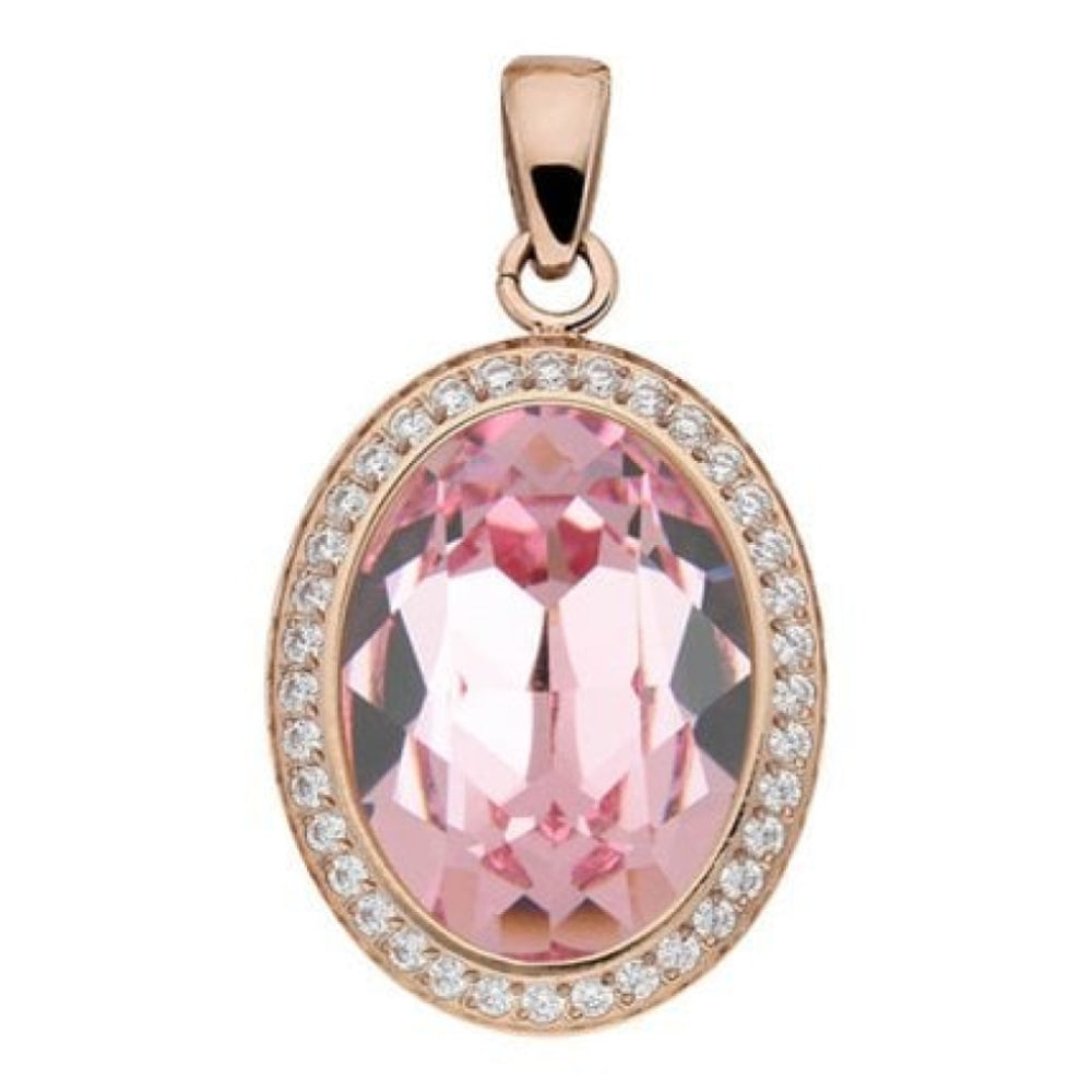 Pendant Tivola Deluxe Light Rose Crystal Big Rose Gold