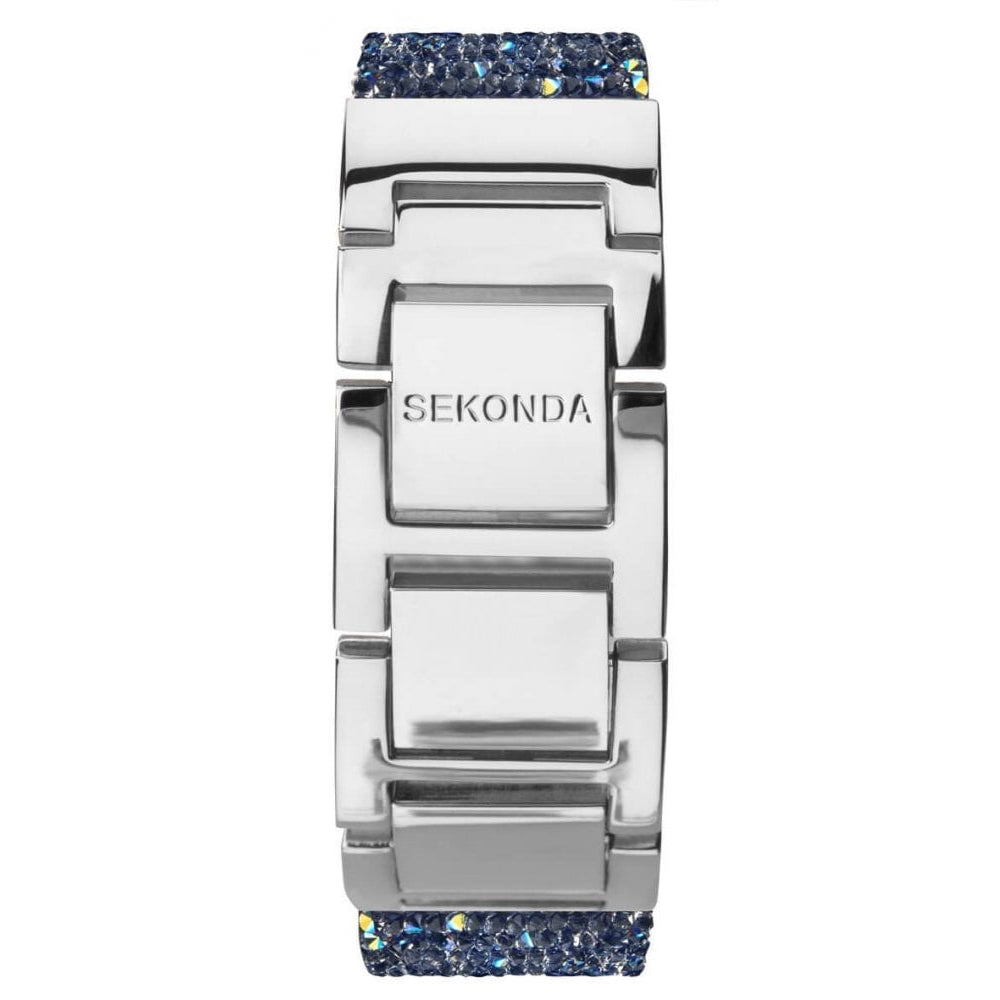 Seksy Blue Rhodium Plated Bracelet Watch