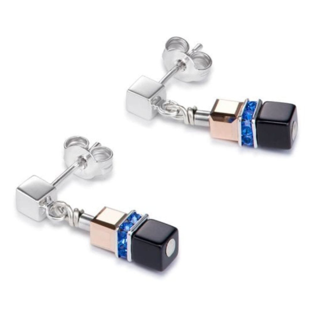 Multicolour Geo Cube Earrings with Stickpin
