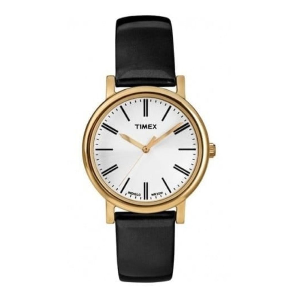 Ladies Wristwatch With Black Leather Strap