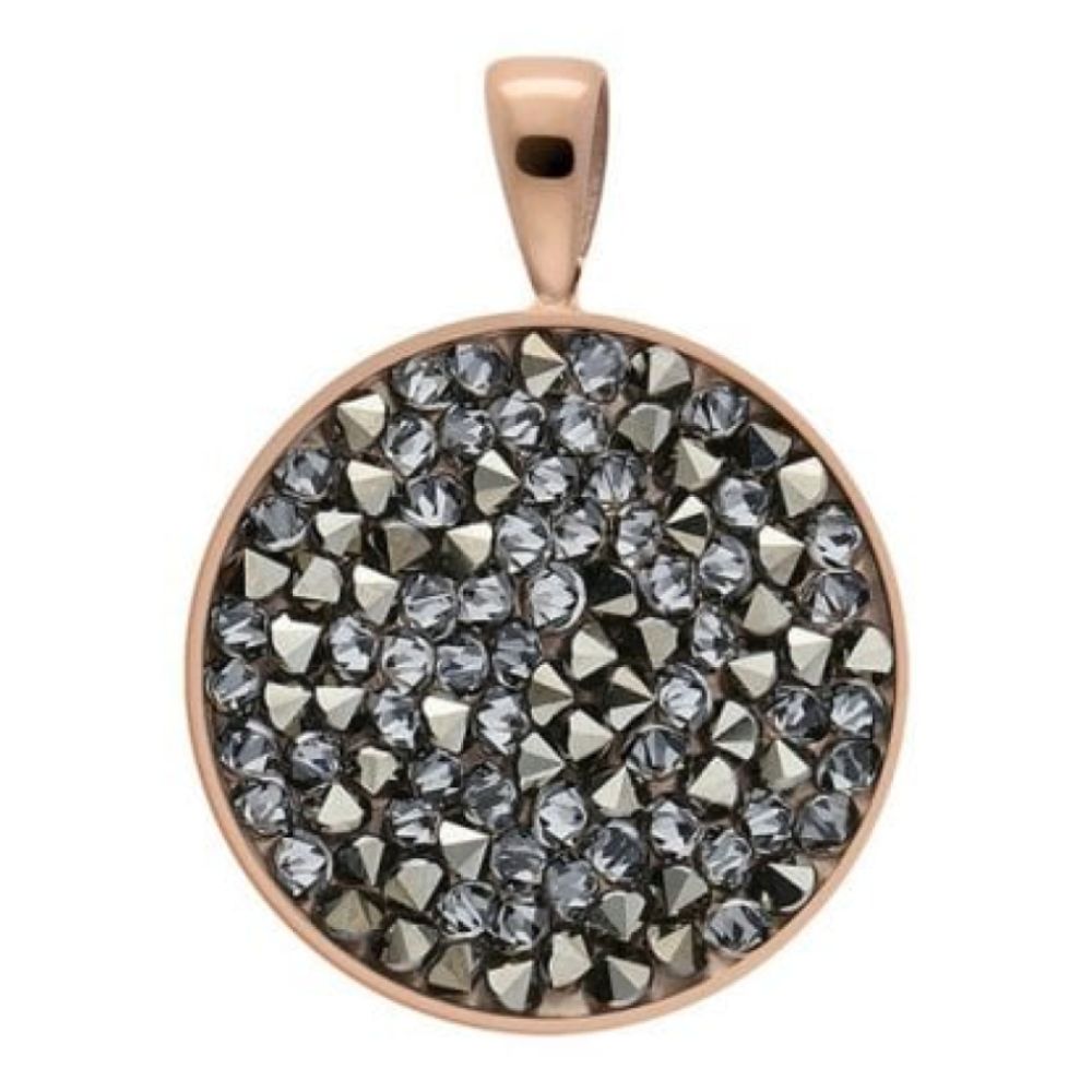 Pendant Tirano Small 20mm Metallic Light Gold Crystals In RG