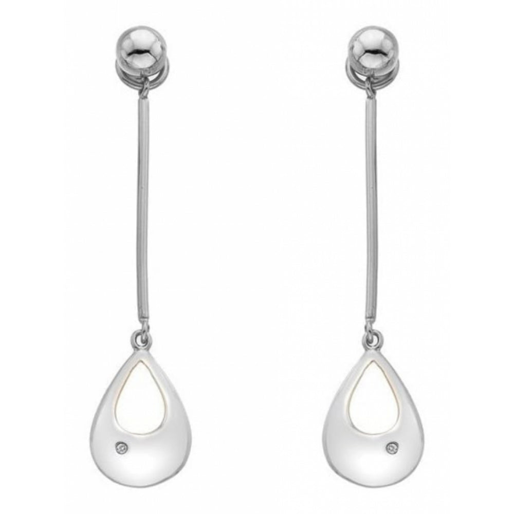 Rose Gold Plated Sterling Silver Large Drop Earrings