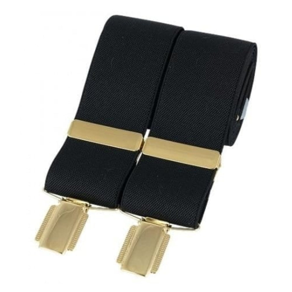 Black Elasticated Fabric 35mm Braces