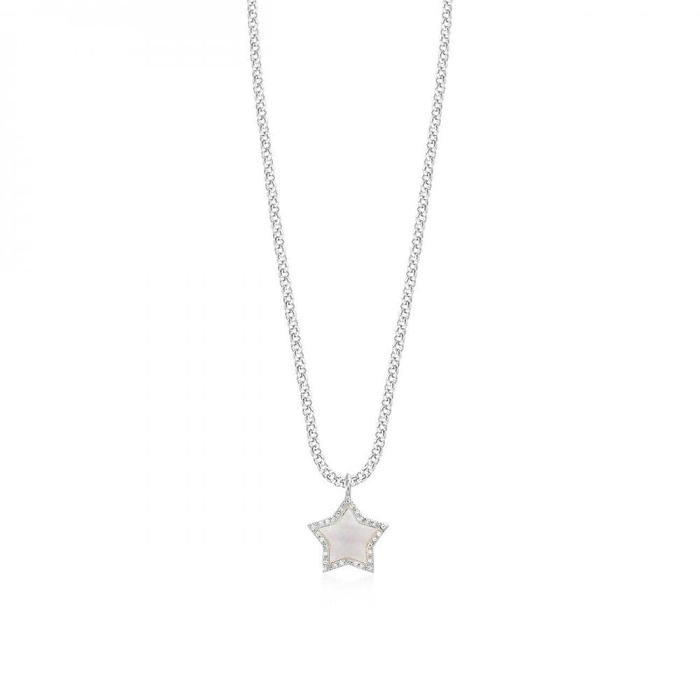 Pearlina | Silver | Mother Of Pearl Star | Necklace | 46cm + 5cm Extender